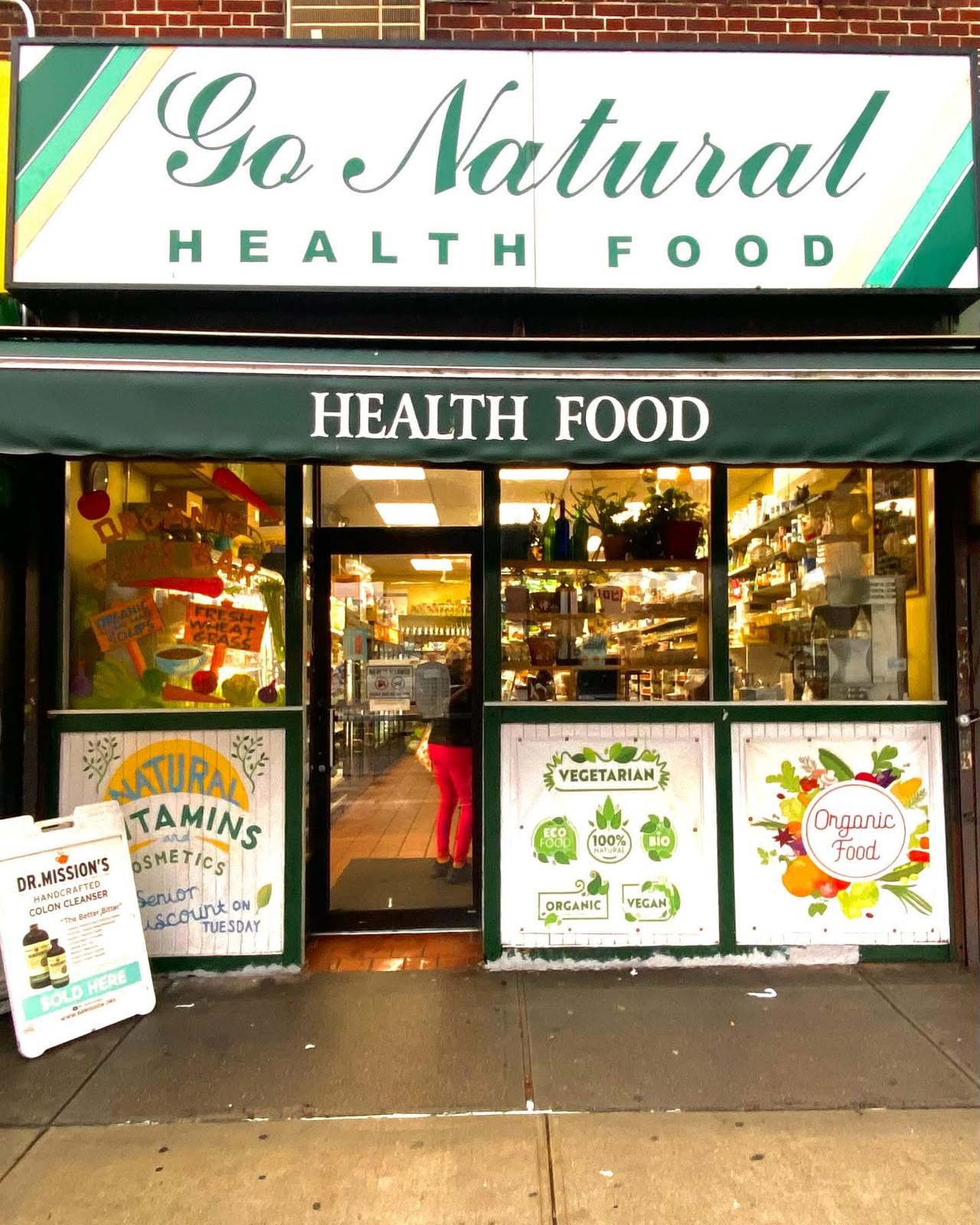 Go Natural Health Food storefront on Queens Boulevard in Sunnyside